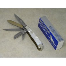 Bulldog Brand Solingen Germany Genuine Pearl 20 Year Anniversary 5 Blade Trapper Knife in Box c.1998 Bulldog Brand Solingen Germany Genuine Pearl 20 Year Anniversary 5 Blade Trapper Knife in Box c.1998