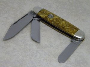 Bulldog Brand Solingen Germany Pit Bulls Trade Mark Marbled Cattle Stockman Knife c.1995