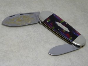 Fight'n Rooster Frank Buster & Son Celebrated Cutlery Germany Celluloid Sunfish Knife c.1996