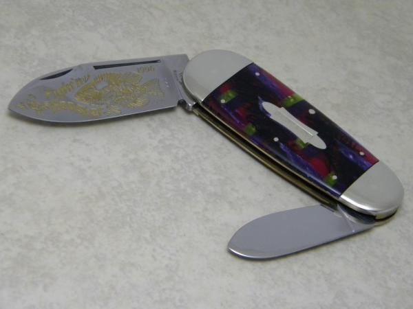 Fight'n Rooster Frank Buster & Son Celebrated Cutlery Germany Celluloid Sunfish Knife c.1996