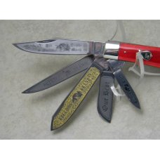 Bulldog Brand Solingen Germany Red Bone 20 Year Anniversary 5 Blade Trapper Knife in Box c.1998 Bulldog Brand Solingen Germany Red Bone 20 Year Anniversary 5 Blade Trapper Knife in Box c.1998