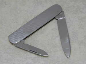 Hen & Rooster Solingen Stainless C. Bertram Germany Fancy Metal Pen Knife c.1950-1974 