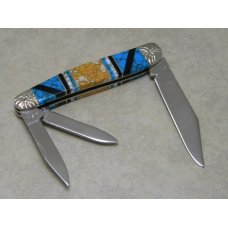 Queen Cut. Co. Titusville USA Brian Yellowhorse Custom Whittler Knife in Box #1 of 10 Queen Cut. Co. Titusville USA Brian Yellowhorse Custom Whittler Knife in Box #1 of 10