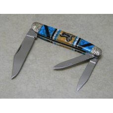 Queen Cut. Co. Titusville USA Brian Yellowhorse Custom Whittler Knife in Box #1 of 10 Queen Cut. Co. Titusville USA Brian Yellowhorse Custom Whittler Knife in Box #1 of 10