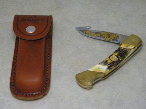 Schrade + USA LTD Stag North American Hunting Club 1978-1993 15th Anniversary Lockback Knife
