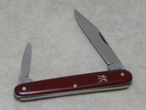 Vintage J.A. Henckels Germany Red Model: 1761 Sleeveboard Pen Half Whittler Knife