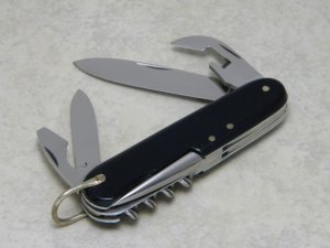Vintage Henckels Triodur INOX Zwillingswerk Germany Black Camp Scout Utility Knife