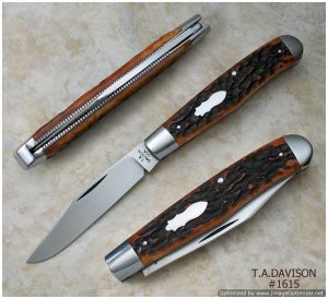 Todd Davison  Red Jig Bone Folder.   #1615