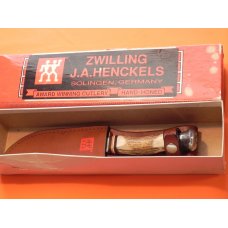 Vintage J A Henckels Presentation Hunting Knife (HK500) W Gold Scroll & Buck Blade Etch + Sheath&Box Vintage J A Henckels Presentation Hunting Knife (HK500) W Gold Scroll & Buck Blade Etch + Sheath&Box