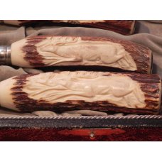 J A Henckels Carving Set Large Carving Knife Beef & Bird slicing knives & Fork -Stag Handles
