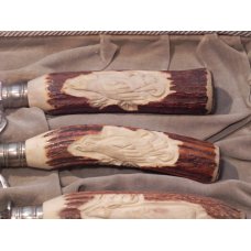 J A Henckels Carving Set Large Carving Knife Beef & Bird slicing knives & Fork -Stag Handles