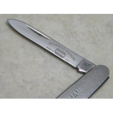 Schrade Walden NY USA Stainless "Cadillac Craftsman" Etched Razor Blade Stainless 2 Blade Pen Knife