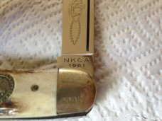 NKCA 1981 cigar knife; 0995/12,000; stag handle; engraved blade; excellent condition NKCA 1981 cigar knife; 0995/12,000; stag handle; engraved blade; excellent condition