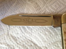 NKCA 1981 cigar knife; 0995/12,000; stag handle; engraved blade; excellent condition NKCA 1981 cigar knife; 0995/12,000; stag handle; engraved blade; excellent condition