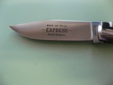 SCHATT & MORGAN #3 EXPRESS AUTO SILVER SHOCK WOOD CLIP POINT SCHATT & MORGAN #3 EXPRESS AUTO SILVER SHOCK WOOD CLIP POINT