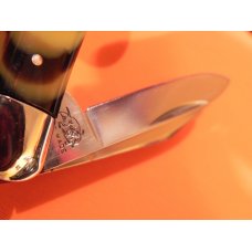 1993 Bulldog Brand Whittler Pocket Knife w Faux Tortoise Shell Handles & Frost Blade Etch 1993 Bulldog Brand Whittler Pocket Knife w Faux Tortoise Shell Handles & Frost Blade Etch