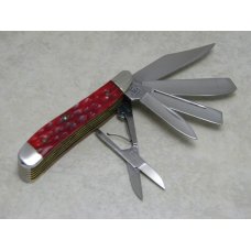 Case XX USA 4-Dot Red Bone 6520 5-Blade Peanut Knife 1996 Case XX USA 4-Dot Red Bone 6520 5-Blade Peanut Knife 1996