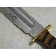 Bulldog Brand Laminated Wood Fixed Blade Bowie Sheath Knife Bulldog Brand Laminated Wood Fixed Blade Bowie Sheath Knife