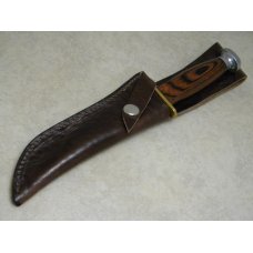 Bulldog Brand Laminated Wood Fixed Blade Bowie Sheath Knife Bulldog Brand Laminated Wood Fixed Blade Bowie Sheath Knife