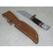 Western USA Jigged Delrin 666 B Fixed Blade Sheath Knife c.1978 Western USA Jigged Delrin 666 B Fixed Blade Sheath Knife c.1978