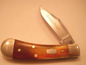Schatt & Morgan Saddle Horn Knife Smooth Bone 