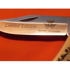 Vint, LE, Schrade Scrimshaw Single Blade Folding Hunter w Massey Ferguson Farm Tractor Farming Theme Vint, LE, Schrade Scrimshaw Single Blade Folding Hunter w Massey Ferguson Farm Tractor Farming Theme