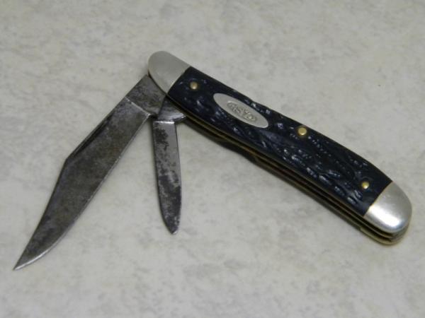 Case Tested XX 1920-1940 Rough Black 6220 Peanut Jack Knife Case Tested XX 1920-1940 Rough Black 6220 Peanut Jack Knife