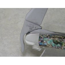 Case XX USA Genuine Abalone Pearl 81953L SS Script Shield Russlock Knife in Box c.2002 Case XX USA Genuine Abalone Pearl 81953L SS Script Shield Russlock Knife in Box c.2002