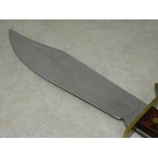 Western USA W49 Wood Bowie Fixed Blade Knife with Plaque In Box c.1989 Western USA W49 Wood Bowie Fixed Blade Knife with Plaque In Box c.1989
