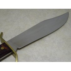 Western USA W49 Wood Bowie Fixed Blade Knife with Plaque In Box c.1989