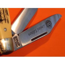 Vint Schrade Scrimshaw Limited Edition 3 Blade Stockman (505SC) w Massey-Harris Tractor & Farm Scene Vint Schrade Scrimshaw Limited Edition 3 Blade Stockman (505SC) w Massey-Harris Tractor & Farm Scene