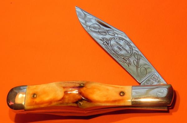 Vintage 1981 Ka-Bar Collectors Club Coke Bottle Knife w/ X-Wide Fat Boy STAG Handles - M/NM Vintage 1981 Ka-Bar Collectors Club Coke Bottle Knife w/ X-Wide Fat Boy STAG Handles - M/NM