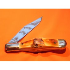 Vintage 1981 Ka-Bar Collectors Club Coke Bottle Knife w/ X-Wide Fat Boy STAG Handles - M/NM Vintage 1981 Ka-Bar Collectors Club Coke Bottle Knife w/ X-Wide Fat Boy STAG Handles - M/NM