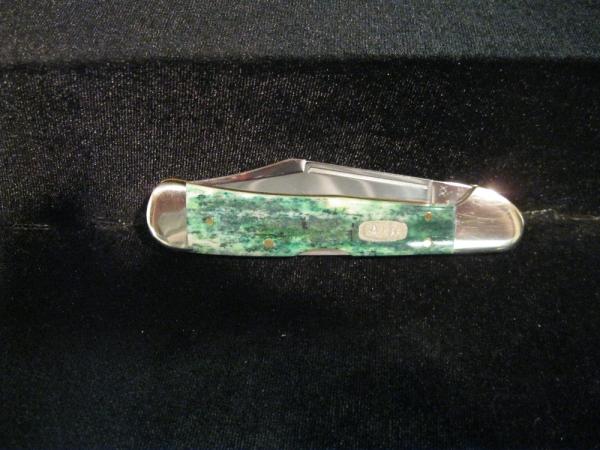 Case Knife XX USA 61549L SS 3-Dot Smooth Green Appaloosa Bone Copperlock Knife Case Knife XX USA 61549L SS 3-Dot Smooth Green Appaloosa Bone Copperlock Knife
