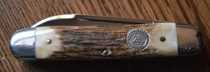 NKCA 1981 Club Knife by Queen - 4 1/4" Equal End with Stag Handles
