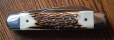 NKCA 1981 Club Knife by Queen - 4 1/4" Equal End with Stag Handles NKCA 1981 Club Knife by Queen - 4 1/4" Equal End with Stag Handles