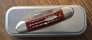 Case Canoe 62131 SS, 2010 Tang Stamp Premier, Pocket Worn Red Bone