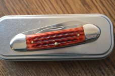 Case Canoe 62131 SS, 2010 Tang Stamp Premier, Pocket Worn Red Bone