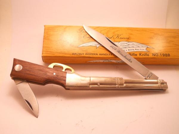 Parker 1873 Winchester Rifle Knife / Box Parker 1873 Winchester Rifle Knife / Box