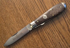 Queen 06L Teardrop - Liner Lock - Birds Eye Maple - D2 Steel