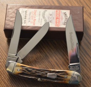 Schatt & Morgan 033160 Sowbelly  with Torched Stag Handles 2014