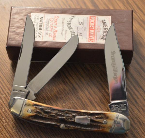 Schatt & Morgan 033160 Sowbelly with Torched Stag Handles 2014 Schatt & Morgan 033160 Sowbelly with Torched Stag Handles 2014