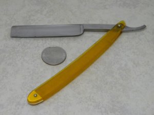 Vintage Robeson ShurEdge Rochester NY Yellow  Straight Razor