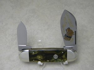 Bulldog Brand Germany Rainforest "Staffordshire Bullterrier" Elephant Toe Knife in Box c.1995