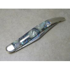 Bulldog Brand Solingen Germany Abalone Texas Toothpick Knife with Peacock Etch in Box 1 of 100 Bulldog Brand Solingen Germany Abalone Texas Toothpick Knife with Peacock Etch in Box 1 of 100