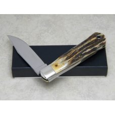 Queen Cutlery Inc. Collectors 2004 Stag Mountain Man Lockback Knife in Box - 1 of 50 Queen Cutlery Inc. Collectors 2004 Stag Mountain Man Lockback Knife in Box - 1 of 50