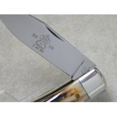 Queen Cutlery Inc. Collectors 2004 Stag Mountain Man Lockback Knife in Box - 1 of 50 Queen Cutlery Inc. Collectors 2004 Stag Mountain Man Lockback Knife in Box - 1 of 50