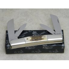 Queen Cutlery Inc. Collectors 2003 Stag #32 Large Congress Knife in Box - 1 of 50