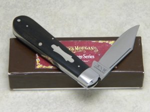 Schatt & Morgan Gowanda NY (Queen) Heritage Series Ebony 1213 1/4 Jack Knife in Box