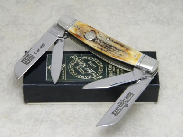Queen Cutlery Co. #32 Stag Joe Pardue Large Congress Knife in Box - 1 of 400